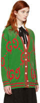 Thumbnail for your product : Gucci Green Oversized GucciGhost Cardigan