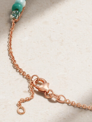 Diane Kordas Star 14-karat Rose Gold, Enamel, Turquoise And Diamond Anklet - One size
