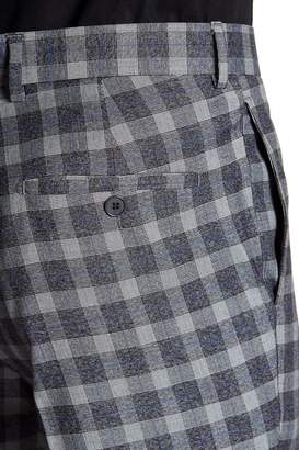 English Laundry Gray Plaid Two Button Peak Lapel Trim Fit Suit