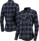 Thumbnail for your product : Antigua Women's Navy and Gray Denver Broncos Stance Flannel Button-Up Long Sleeve Shirt