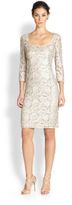Thumbnail for your product : Kay Unger Beaded Lace Sheath Dress