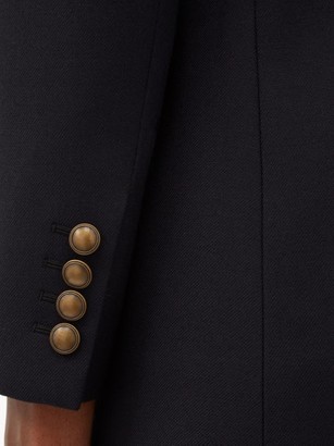 Saint Laurent Double-breasted Wool-gabardine Jacket - Navy