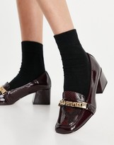 Thumbnail for your product : ASOS DESIGN Sinclair square toe loafers in burgundy
