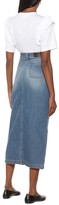 Thumbnail for your product : VVB High-rise denim midi skirt