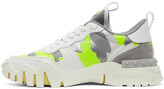 Thumbnail for your product : Valentino Garavani White & Green Camo Rockrunner Sneakers