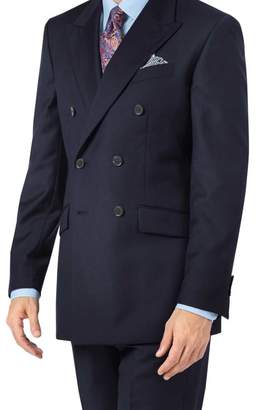 Charles Tyrwhitt Navy slim fit double breasted twill business suit jacket