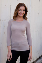 Thumbnail for your product : Vigorella 3/4 Slv Scoop Neck Top