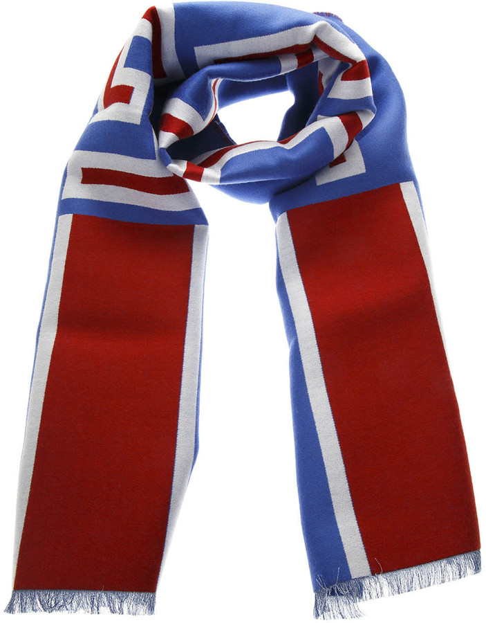 gucci scarf blue red