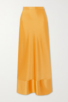 Thumbnail for your product : PARIS GEORGIA Isla Satin Maxi Skirt - Mustard