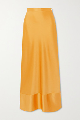 PARIS GEORGIA Isla Satin Maxi Skirt - Mustard