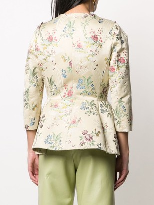 Brock Collection Floral-Jacquard Jacket