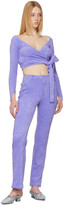 Thumbnail for your product : MAISIE WILEN Purple Terrycloth Dramady Cardigan