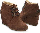 Thumbnail for your product : Toms Chocolate Brown Water Resistant Suede Women's Desert Wedges