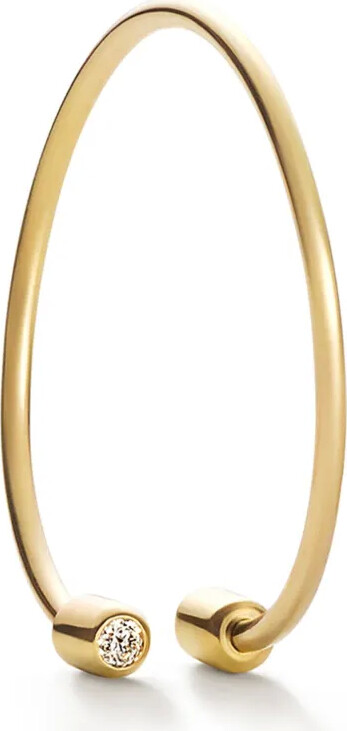 Shihara 18kt yellow gold Twist Round 02 diamond single earring