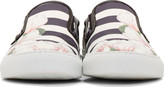 Thumbnail for your product : Mother of Pearl White & Navy Achilles Slip-On Sneakers