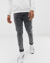 Thumbnail for your product : ASOS DESIGN skinny jeans in acid wash black