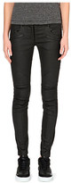 Thumbnail for your product : DKNY X Cara Moto coated skinny mid-rise jeans