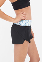Thumbnail for your product : Forever 21 SPORT Diamond Print Woven Running Shorts