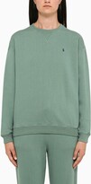 Green cotton crewneck sweatshirt 