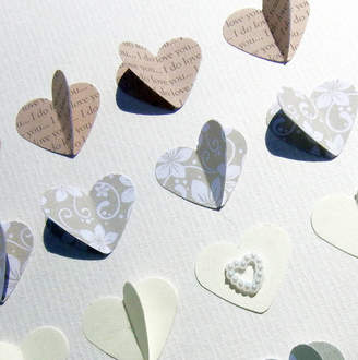 Daisy Maison Framed 3D Box Of 'Wedding' Hearts