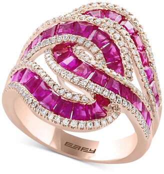 Effy Amore Ruby (3-1/2 ct. t.w.) & Diamond (1/2 ct. t.w.) Ring in 14k Rose Gold (Also Available in Sapphire)