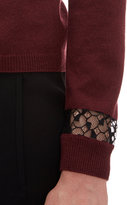 Thumbnail for your product : Nina Ricci Lace-Yoke Cashmere Sweater