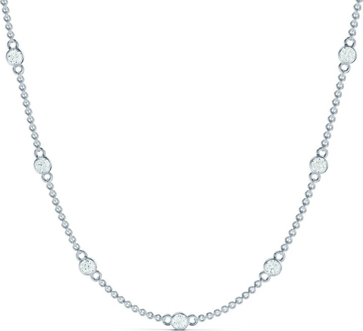 Lab Grown Diamonds 14K 1.50 Ct. Tw. Lab-Grown Diamond Station Necklace
