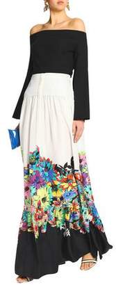 Roberto Cavalli Floral-Print Silk Maxi Skirt