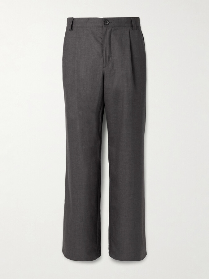 Oliver Spencer Orsman Wide-Leg Pleated Woven Trousers