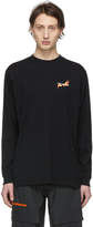 Thumbnail for your product : Marcelo Burlon County of Milan Black Fireball Long Sleeve T-Shirt