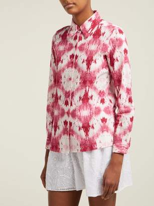 D'Ascoli Tie-dye Cotton Shirt - Womens - Pink White