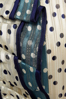Thumbnail for your product : Zimmermann Tiered metallic polka-dot silk-blend jacquard midi dress
