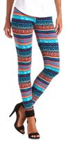 Thumbnail for your product : Charlotte Russe Cotton Tribal Printed Leggings