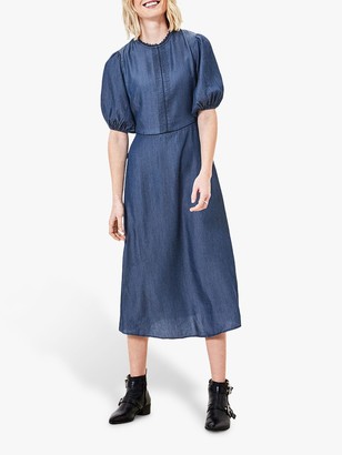 oasis denim midi dress