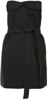 Unravel Project Strapless Belted Mini Dress