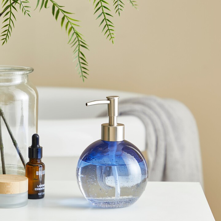 Dunelm Ombre Bubble Glass Blue Lotion Dispenser Blue - ShopStyle ...