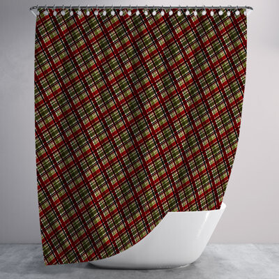 East Urban Home Satonick Plaid Shower Curtain
