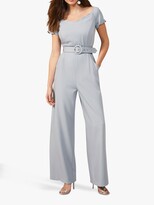 Thumbnail for your product : Phase Eight Keke Scallop Neckline Wide Leg Jumpsuit, Dusty Blue
