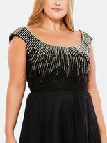 Thumbnail for your product : Mac Duggal Embellished Cap Sleeve A Line Gown