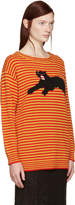 Thumbnail for your product : Gucci Yellow and Red Striped Puma Sweater