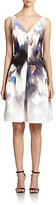 Thumbnail for your product : Teri Jon by Rickie Freeman Watercolor-Print Dress