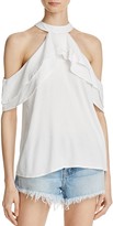 Thumbnail for your product : Band of Gypsies Ruffle Cold-Shoulder Top-RTV