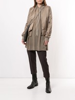 Thumbnail for your product : Rick Owens Draped Raw-Cut Edge Hoodie