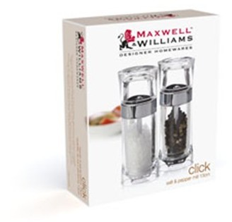 Maxwell & Williams Click Acrylic Salt & Pepper Mill Set