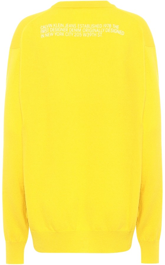 calvin klein yellow jumper