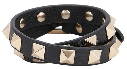 Valentino Garavani - Rockstud leather double bracelet - ShopStyle