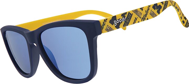 goodr OG Collegiate Sunglasses, Men's, Michigan Yellow/Navy