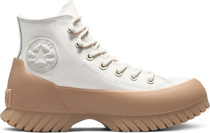 Converse Chuck Taylor All Star Hi Lugged 2.0 leather sneaker boots in cream  with gum sole - ShopStyle