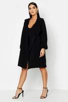 Thumbnail for your product : boohoo Large Collar Pocket Lightweight Duster