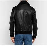 Thumbnail for your product : HUGO BOSS Shearling-Trimmed Leather Aviator Jacket